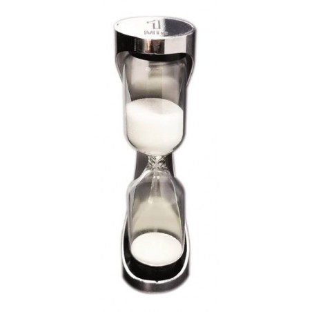 Tee-Uhr Edelstahl mit weißem Sand Tee-Uhr Edelstahl mit weißem Sand