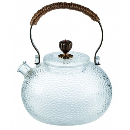 Teekanne Oriental mit extravaganter Optik - orientalischem Deckelknopf aus Metall und Henkel