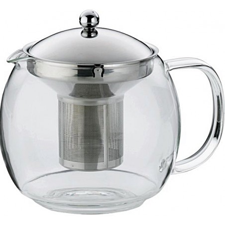 Glasteekanne Clyon mit Metalldeckel und Sieb mit einem Fassungsvermögen von 1,5 Liter Glasteekanne Clyon mit Metalldeckel und Sieb mit einem Fassungsvermögen von 1,5 Liter